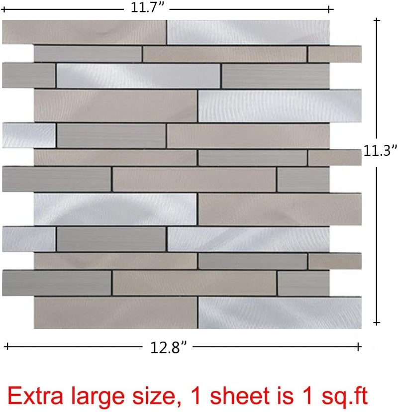 weimeisc 10 Sheets Peel and Stick Backsplash Tile for Kitchen, Self-Adhesive Mosaic Tile, Stick on Bathroom Vanities，Fireplace Décor, Laundry Table(11.25" X 12.7") (Light Brown) - Image 4